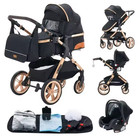 Baby Stroller Combo Car Seat, Baby Travel System,Standard Reversible Pram 3 in 1