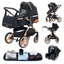 Baby Stroller Combo Car Seat, Baby ,Standard Reversible Pram 3 in 1 EUROPE ONLY