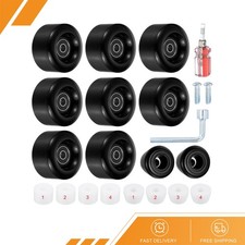 Roller Skate Wheels Set - 58x32mm Skate Wheels with Bearings Skate Brakes Black
