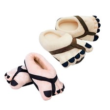 Big Toe Cartoon Fuzzy Slippers Nonslip Funny for Winter Home Indoor Comfort