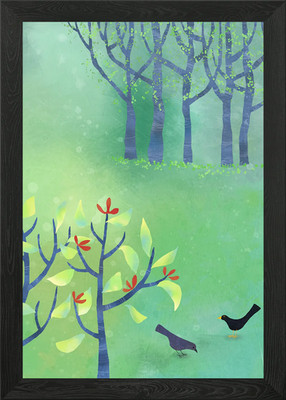 April Landschaft gerahmtes Wandbild Poster Leinwanddruck Bild