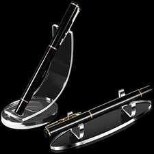 2 Pieces Acrylic Pen Holder Display Stand Pencil Display Holder Transparent