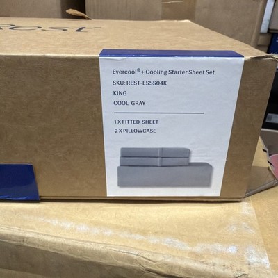 Rest Evercool Cooling Starter Sheet Set King In Cool Gray