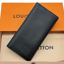 Louis Vuitton Epi Portefeuille Brazza Folding Long Wallet Black Noir