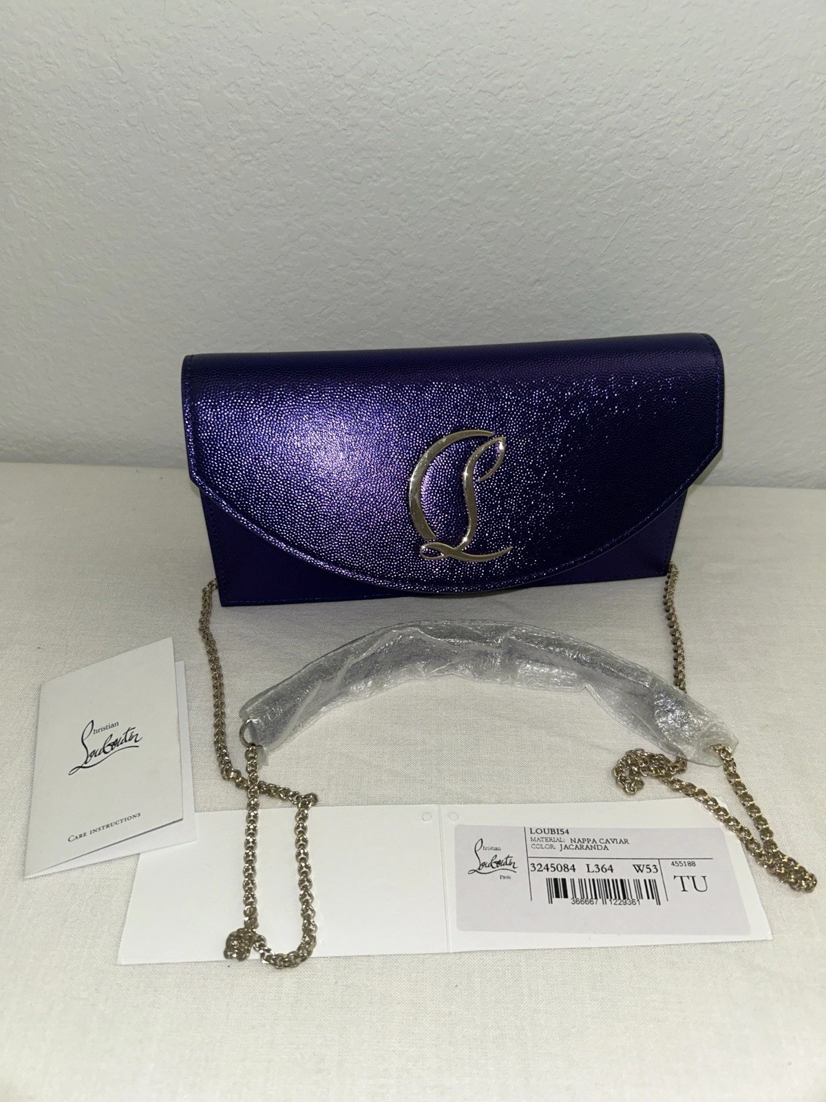 Christian Louboutin — Christian Louboutin Loubi54 Clutch PURPLE (JACARANDA)