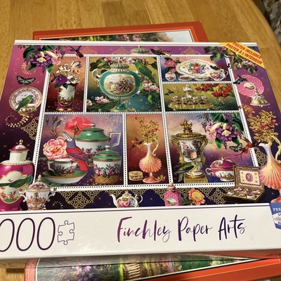 Finchley Paper Arts Pink and Aqua China 2000 Piece Jigsaw Puzzle Brand New