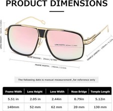 Sunglasses Men Women Unisex Goggle Alloy Big Frame Metal Punk Style Shield