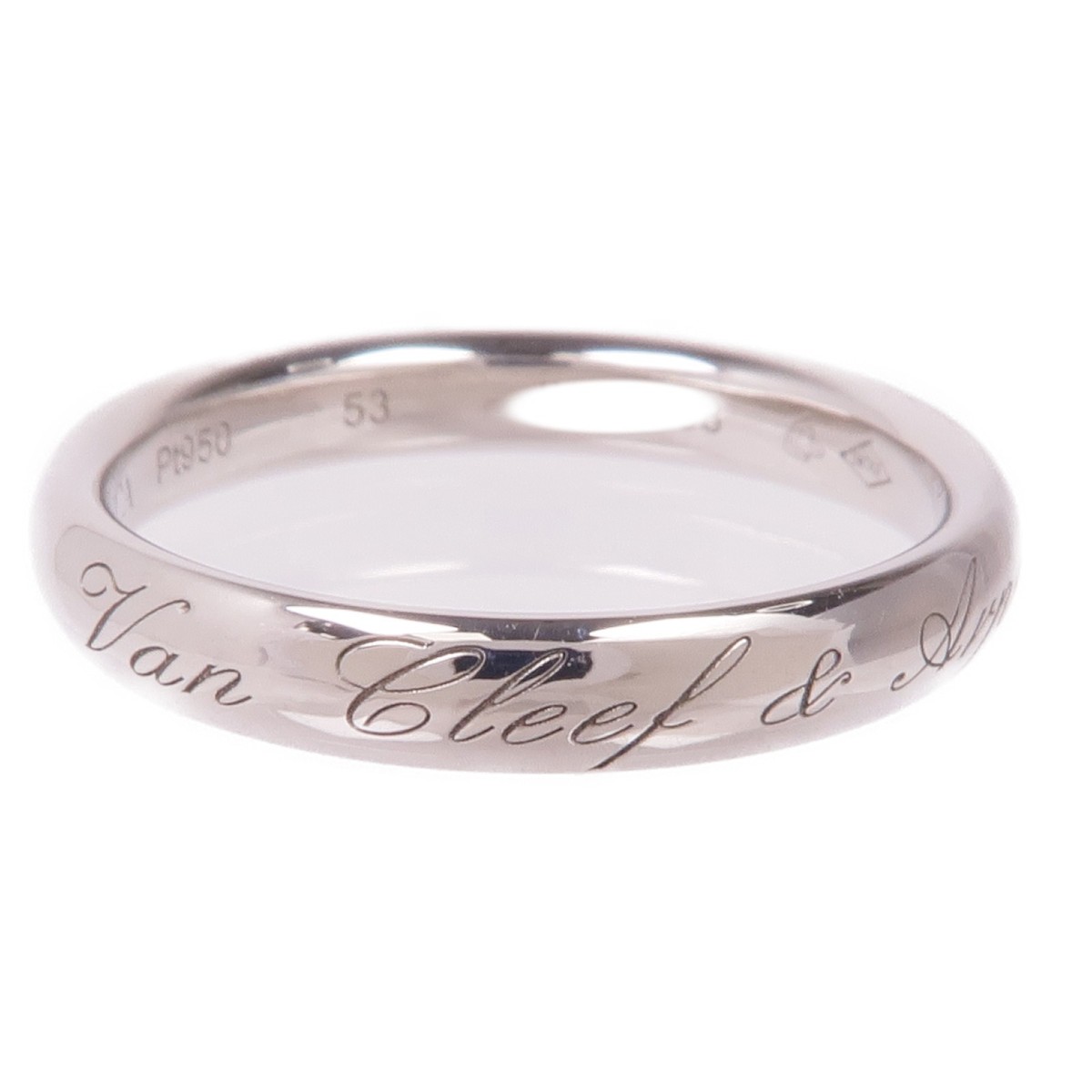 23日まで。Van Cleef & Arpels Pt950 マリッジリング Van Cleef & Arpels Tendrement Signature Wedding Band Ring PT950