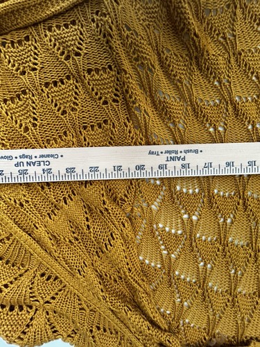 Cato Cardigan Sweater L Gold Open Dolman Sleeve Capsule Cottage Boho Office - Picture 7 of 9