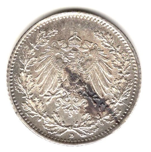 1917A 1918D ドイツ銀貨 2枚セット 古銭 1/2 Mark Silver 1918 Year German Coins for sale | eBay