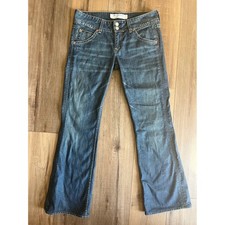 HUDSON Signature Boot Cut Jeans Low Rise Form Fitting Dark Wash Womens Size 28