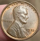 1933 Lincoln Cent nice original RB UNC condition coin