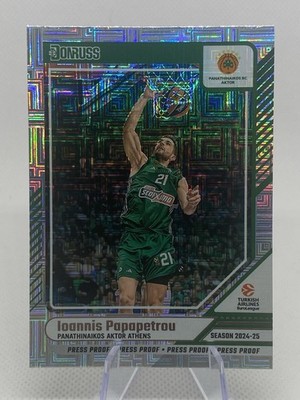 2024-25 Panini Donruss Euroleague - Ioannis Papapetrou #51 Silver Press Proof