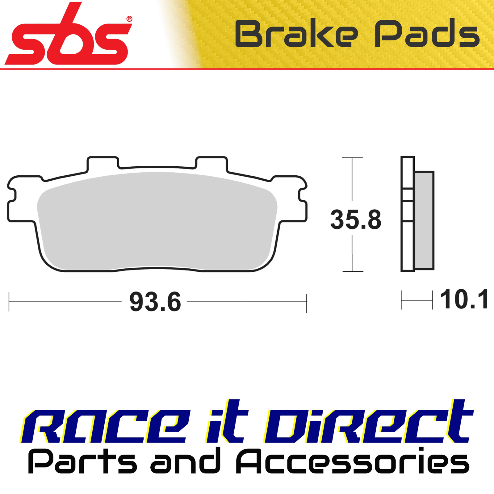 Brake Pads for DAELIM ET 250 QUAD 2005-2008 Rear Scooter SBS
