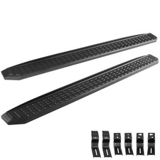 Running Boards 6.9in Black Fit Jeep Wrangler JL Unlimited 4 Door 2018-2025