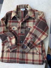 Vintage Mens Woolrich Wool Button Up Jacket Chest Is 60cm Pit to Pit 4 Pockets L
