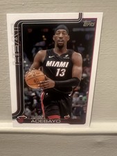 Topps 2025-26 Bam Adebayo #75 Miami Heat NBA Base Set Basketball Trading Card NM