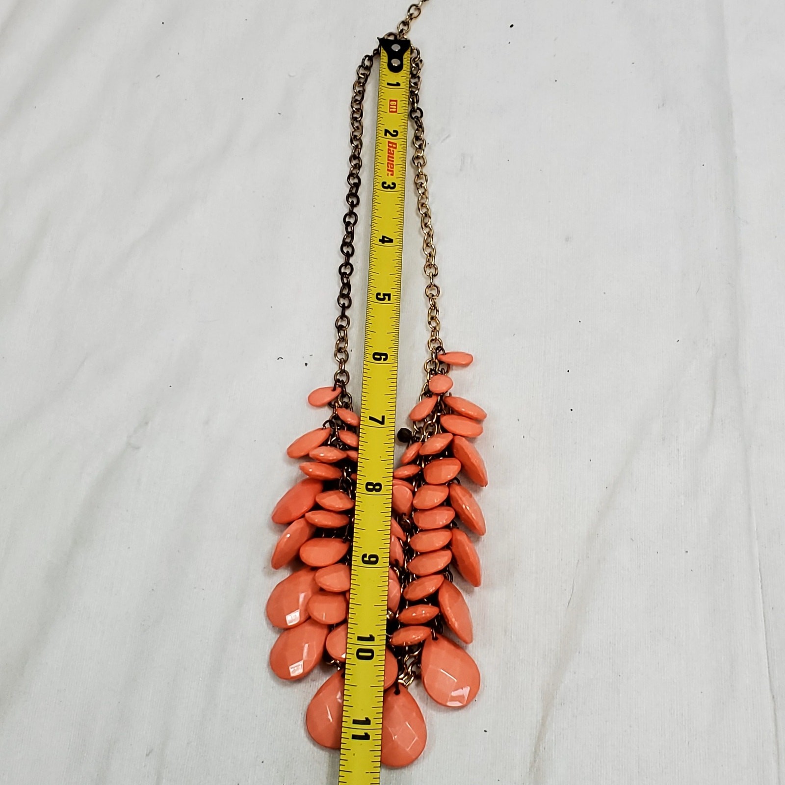 Statement Necklace Bubble Dangle Drop Gold Tone C… - image 5