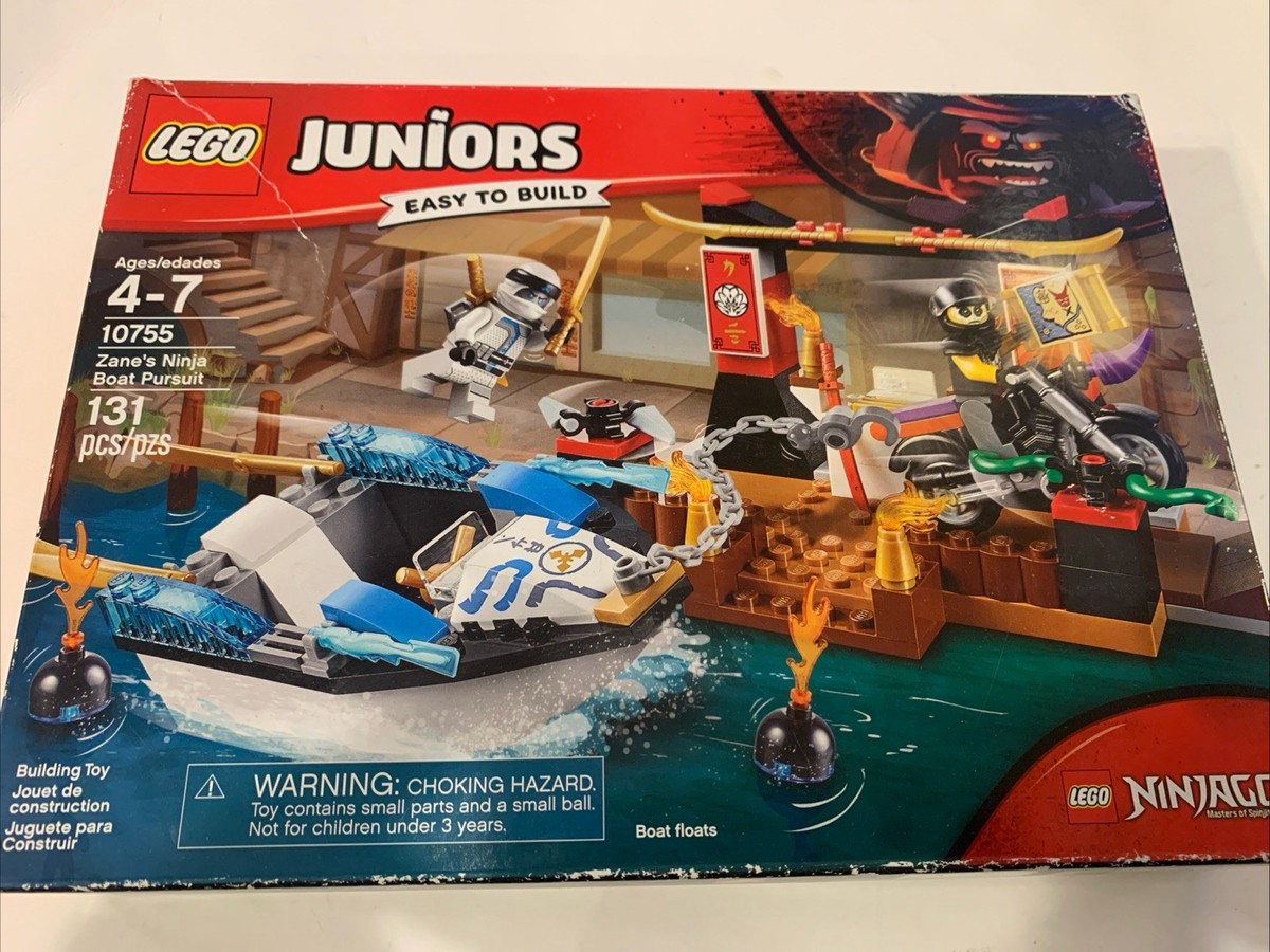 Sealed LEGO Juniors: Zane's Ninja Boat Pursuit (10755) Shelf Wear