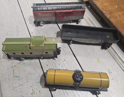 LOT DE 4 WAGONS SAKAI H&P "0" TÔLE 20CM - Photo 1/4