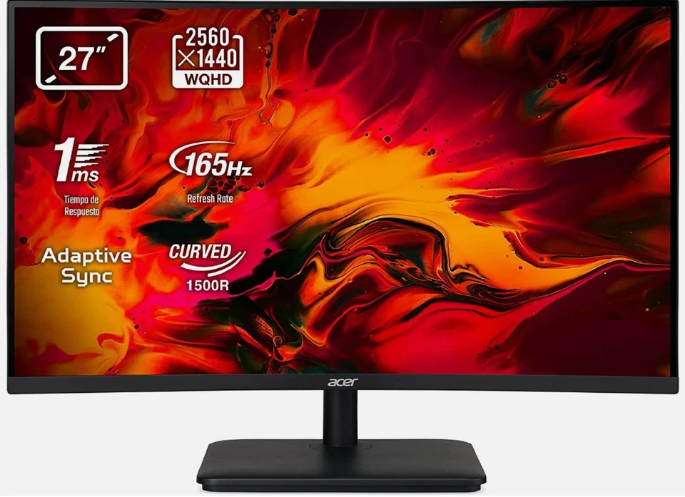 Acer ED270UPbiipfx Gaming Monitor 27" WQHD 2560x1440 Adaptive Sync 165Hz 1ms
