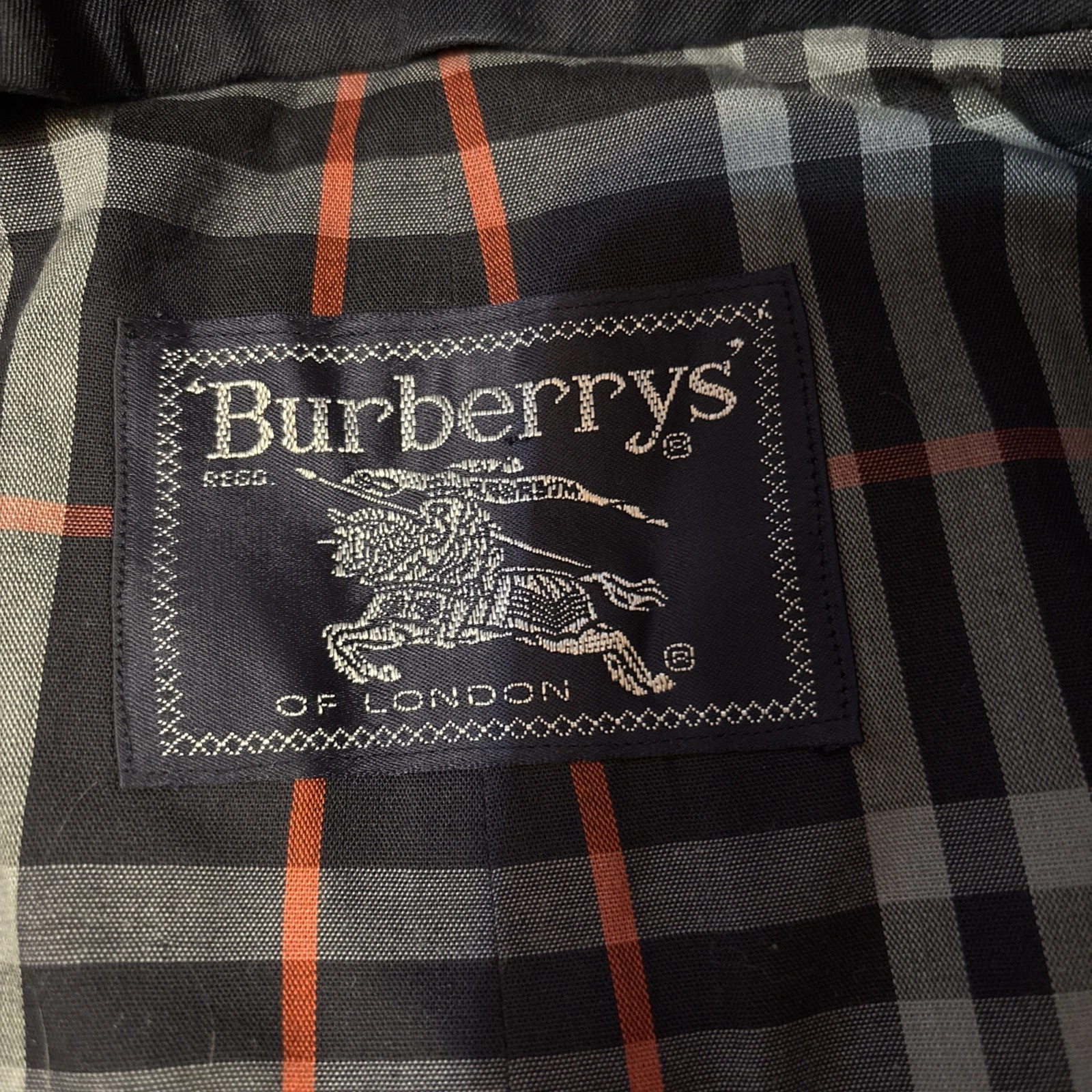 Burberrys Double Breasted Navy Blue Men's Trench Coat Superb Size 50 Long image 5