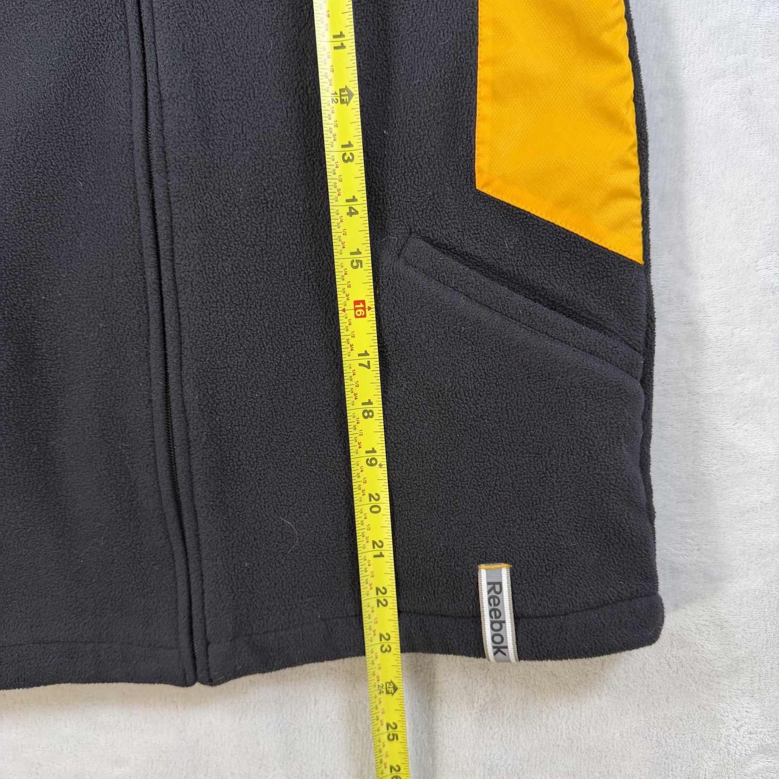 Reebok NFL Pittsburgh Steelers Black Yellow Fleece Jacket Women's Medium thumbnail 7