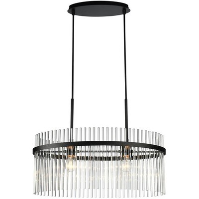 Artcraft Lighting AC12082BK Ava 2 Light 23.6 inch Black Chandelier Ceiling Light