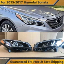 Headlight Replacement Driver Passenger 2pcs for 2015 2016 2017 Hyundai Sonata