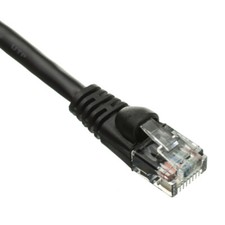 Snagless Shieled 10 Foot Cat5e Black Network Ethernet Patch Cable