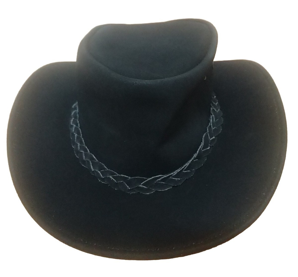 New Australian BlackWestern Outback Leather Cowboy Hat Wide 
