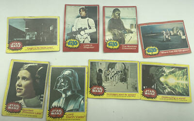 1977 Topps Star Wars Series 2 red Card #80, 101, 125, 152, 160, 163, 179, 196
