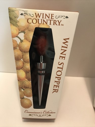 Wine Country Wine Stopper from Connoisseur's Collection - Set of 2 / NEW - Picture 3 of 4