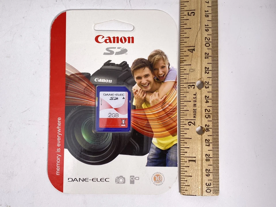 NOS SEALED Dane-Elec 2GB standard SD MEMORY CARD CANON - Image 3 of 3