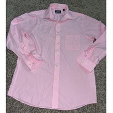 Chaps Pink Dress Shirt Wrinkle Free Long Sleeve Regular Fit 15-15 1/2
