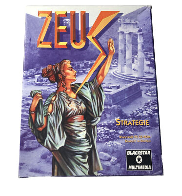 ZEUS PC CD-ROM Big Box Vintage Computer Game Black Star Retro Echtzeit Strategie