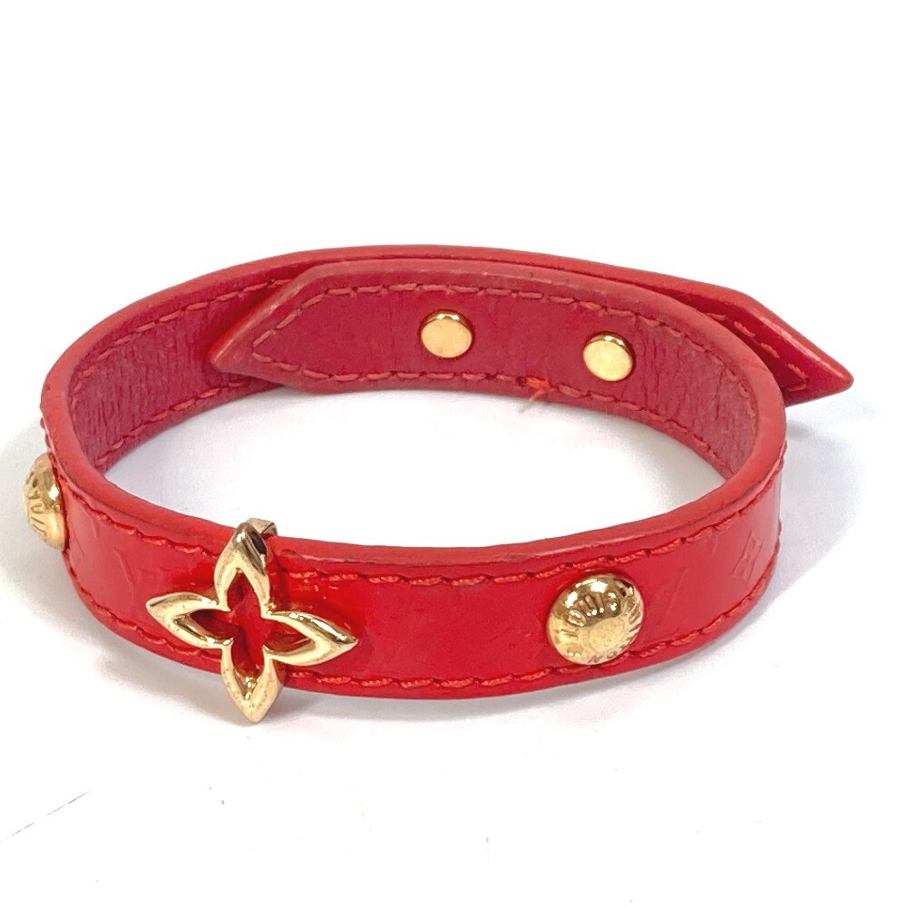 LOUIS VUITTON M6535 Monogram flower Bangle Bracelet Leather LOUIS VUITTON M6535 Monogram flower Bangle Bracelet Leather
