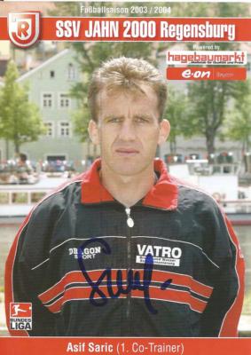 Asif Saric - Jahn Regensburg - Saison 2003/2004 -Autogrammkarte  