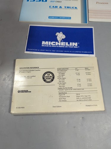 1998 CHRYSLER SEBRING CONVERTIBLE Owners Manual Original OEM - Bild 9 von 9