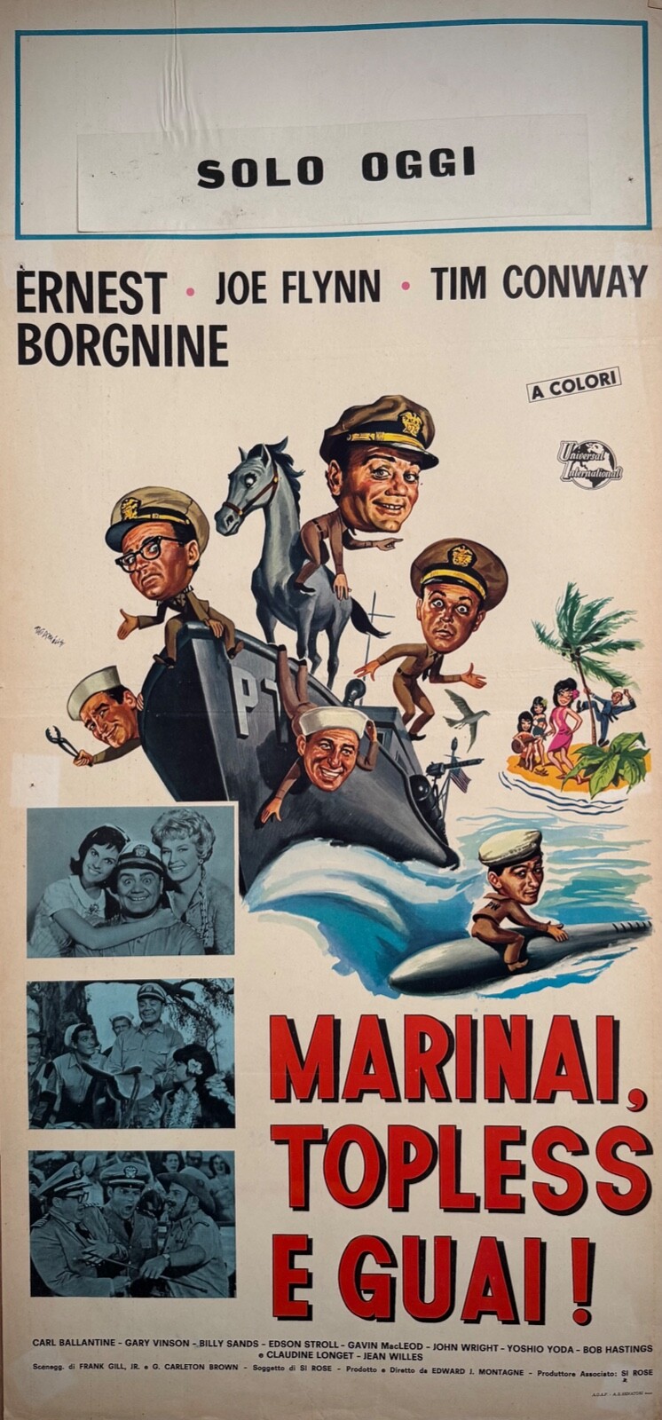 Locandina originale film Marinai, topless e guai (1964) - Regia di Edward Montagne