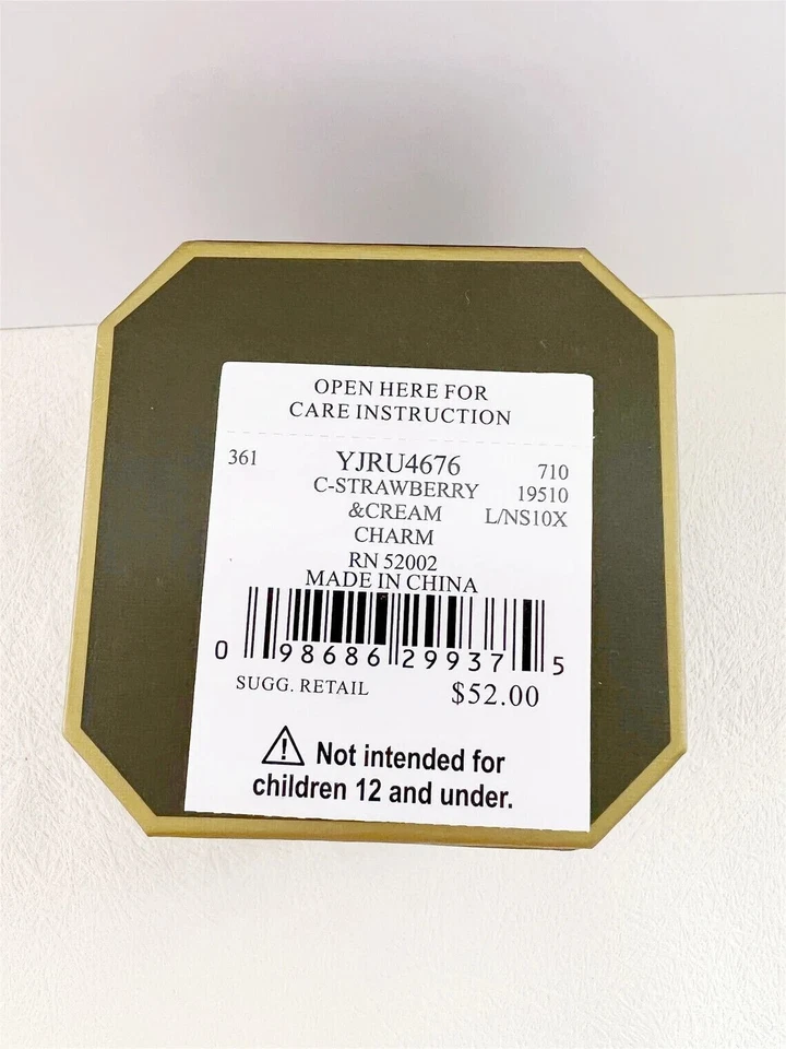 Juicy Couture золотистый оборудование клубника и крем подвеска новый в коробке ~ YJRU4676 - Изображение 3 из 4