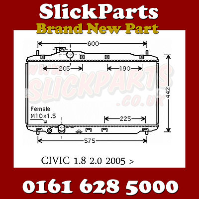 HONDA CIVIC RADIATOR 1.8 2005 > *NEW* R18A2 K20Z4 | eBay UK