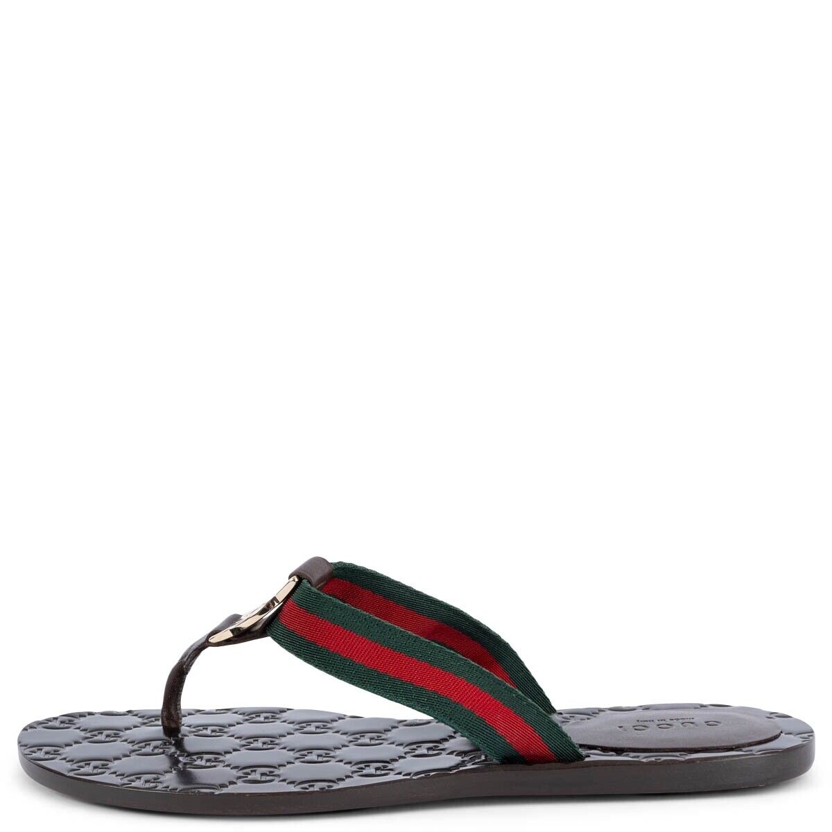 68214 auth GUCCI dark brown GG WEB THONG Sandals Shoes 36 | eBay 68214 auth GUCCI dark brown GG WEB THONG Sandals Shoes 36 | eBay