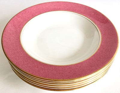 6er Set seltene Vintage Aynsley ''Senator'' Bone China Müslischalen (9''/23cm, 2,8kg)