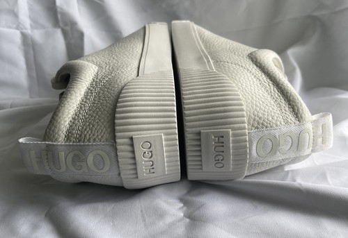 Hugo Boss Men's Zero Tenn gr White Leather Sneakers Size US 12 - Picture 3 of 12
