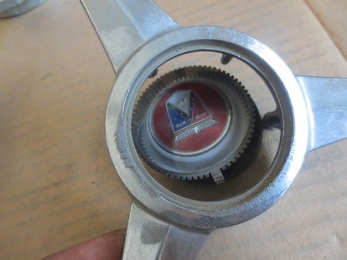 1963 63 Ford Fairlane Hubcap Rim Wheel Cover Hub Cap Center SPINNER OEM USED SET - Picture 10 of 24