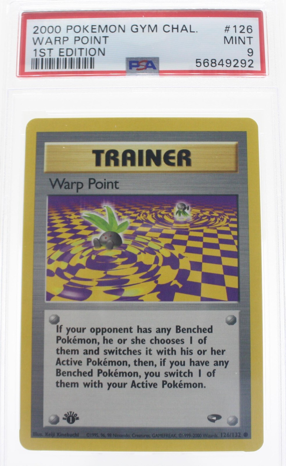 PSA 9 MINT 2000 Pokémon Gym Challenge #126 Warp Point 1st Edition !!!
