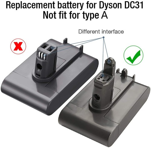 Batteria 8000 mAh per Dyson Type B Type A DC31 DC34 DC35 DC45 Animal 917083-01 6,8 Ah - Foto 21 di 28