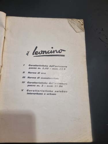 OM Leoncino 1955, Libretto Uso E Manutenzione - Foto 3 di 4
