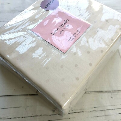 Kate Spade Queen Sheet Set Lerabee Polka Dot Beige Light ...